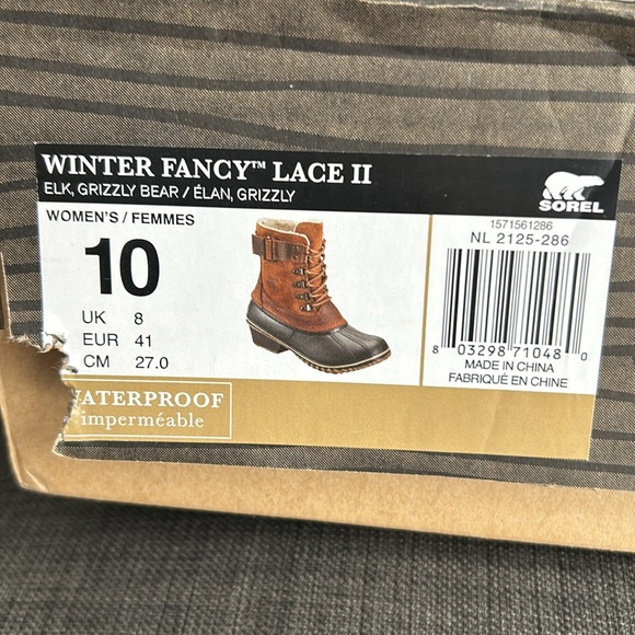 Winter Fancy Lace II in Elk/Grizzly Bear Size 10 - Picture 8 of 8